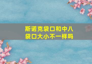 斯诺克袋口和中八袋口大小不一样吗