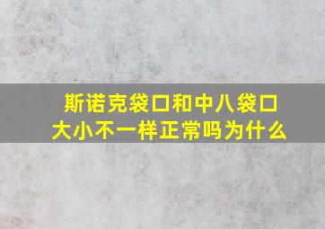 斯诺克袋口和中八袋口大小不一样正常吗为什么