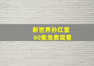 新世界孙红雷60集免费观看