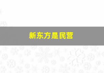 新东方是民营