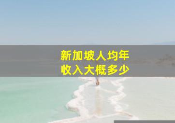 新加坡人均年收入大概多少