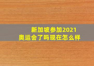 新加坡参加2021奥运会了吗现在怎么样