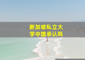 新加坡私立大学中国承认吗