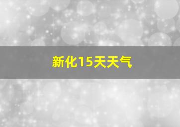 新化15天天气