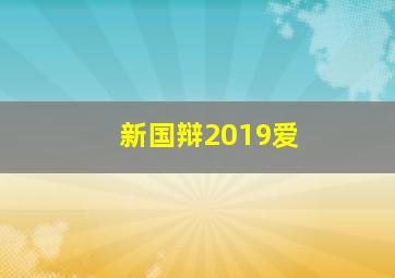 新国辩2019爱