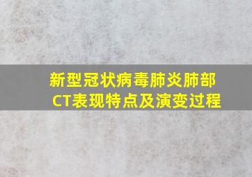 新型冠状病毒肺炎肺部CT表现特点及演变过程