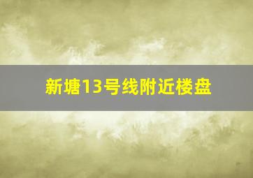 新塘13号线附近楼盘