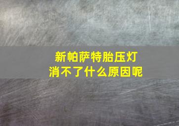 新帕萨特胎压灯消不了什么原因呢