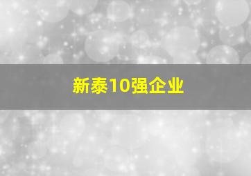 新泰10强企业