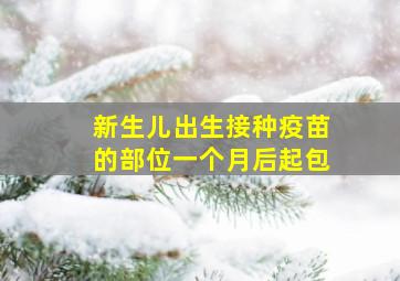 新生儿出生接种疫苗的部位一个月后起包