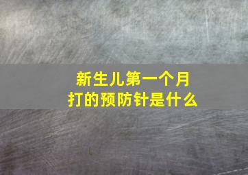 新生儿第一个月打的预防针是什么