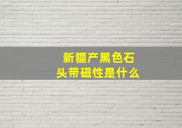 新疆产黑色石头带磁性是什么