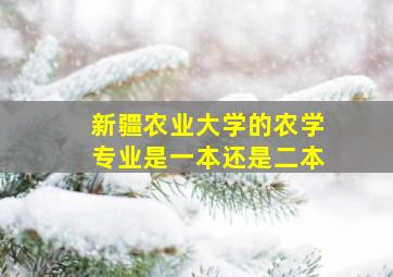 新疆农业大学的农学专业是一本还是二本