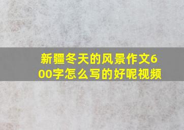 新疆冬天的风景作文600字怎么写的好呢视频