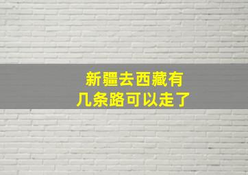 新疆去西藏有几条路可以走了