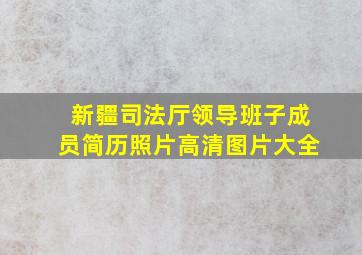 新疆司法厅领导班子成员简历照片高清图片大全