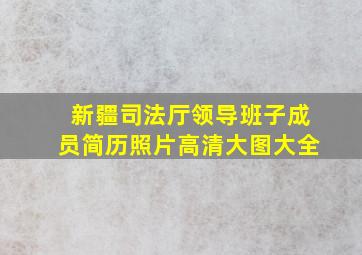 新疆司法厅领导班子成员简历照片高清大图大全