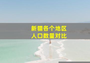 新疆各个地区人口数量对比