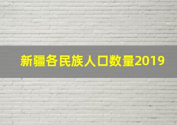 新疆各民族人口数量2019