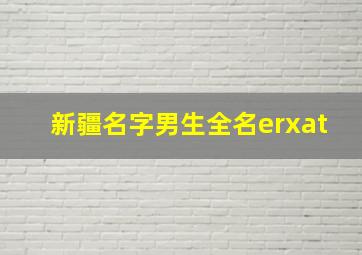 新疆名字男生全名erxat