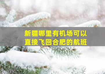 新疆哪里有机场可以直接飞回合肥的航班