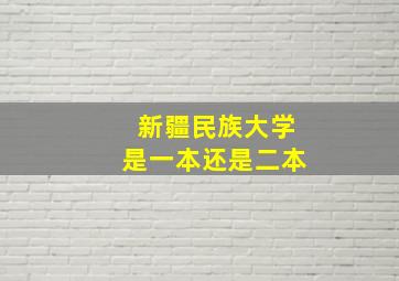 新疆民族大学是一本还是二本