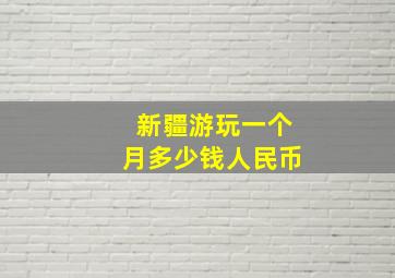 新疆游玩一个月多少钱人民币