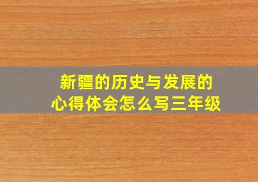 新疆的历史与发展的心得体会怎么写三年级