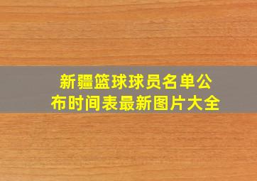 新疆篮球球员名单公布时间表最新图片大全