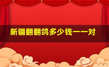 新疆翻翻鸽多少钱一一对