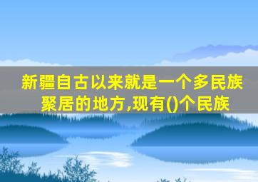 新疆自古以来就是一个多民族聚居的地方,现有()个民族