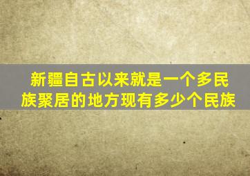 新疆自古以来就是一个多民族聚居的地方现有多少个民族