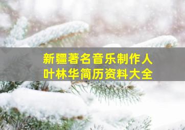 新疆著名音乐制作人叶林华简历资料大全