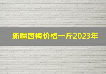 新疆西梅价格一斤2023年