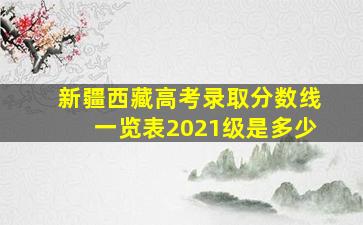 新疆西藏高考录取分数线一览表2021级是多少