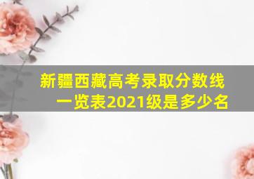 新疆西藏高考录取分数线一览表2021级是多少名