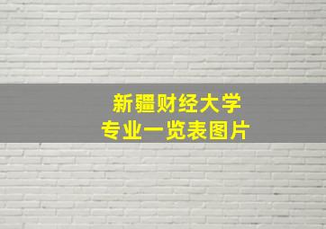 新疆财经大学专业一览表图片