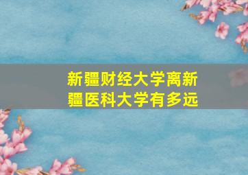 新疆财经大学离新疆医科大学有多远