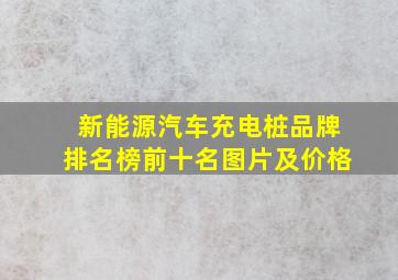 新能源汽车充电桩品牌排名榜前十名图片及价格