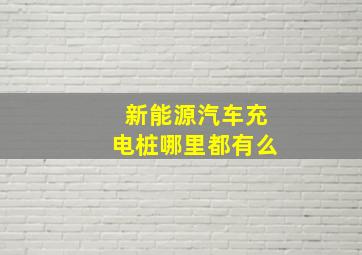 新能源汽车充电桩哪里都有么