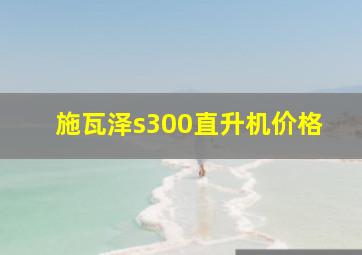 施瓦泽s300直升机价格