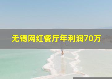 无锡网红餐厅年利润70万