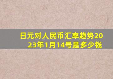 日元对人民币汇率趋势2023年1月14号是多少钱