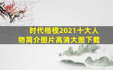 时代楷模2021十大人物简介图片高清大图下载