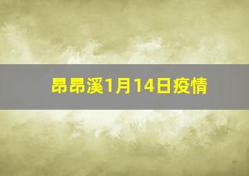 昂昂溪1月14日疫情