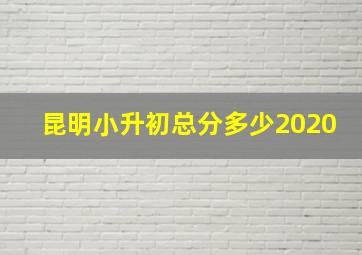 昆明小升初总分多少2020