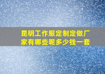 昆明工作服定制定做厂家有哪些呢多少钱一套