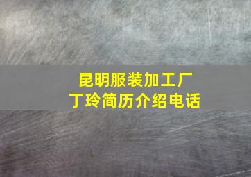 昆明服装加工厂丁玲简历介绍电话