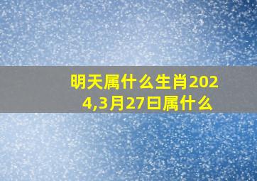 明天属什么生肖2024,3月27曰属什么