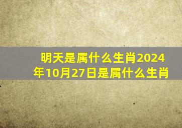 明天是属什么生肖2024年10月27日是属什么生肖